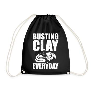 Clay pigeons shoot - Drawstring Bag - black - Front