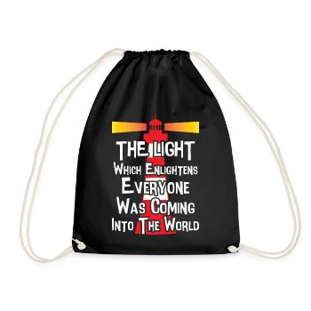 The Light Coming in the World - Turnbeutel - Schwarz - Vorne