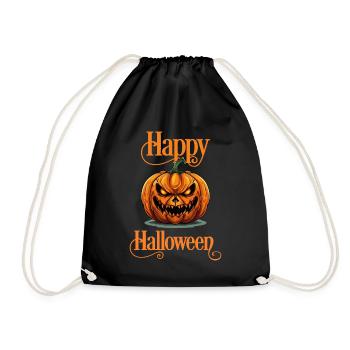 Happy Halloween Pumpkin Head Spooky Spooky - Drawstring Bag - black - Front