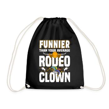 Rodeo Clown | Rodeo Cowboy Western Beruf Geschenke - Turnbeutel - Schwarz - Vorne