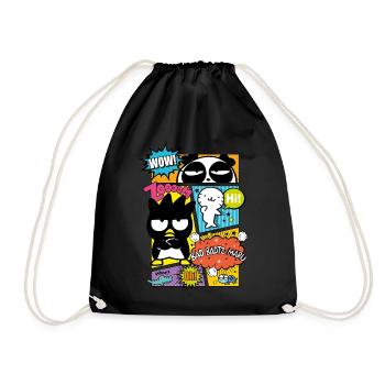Bad Badtz-Maru With Friends In Comic Style - Drawstring Bag - black - Front