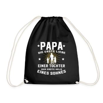 Papa Pour La Fille Le Premier Grand Amour - Sac de sport léger - noir - Devant