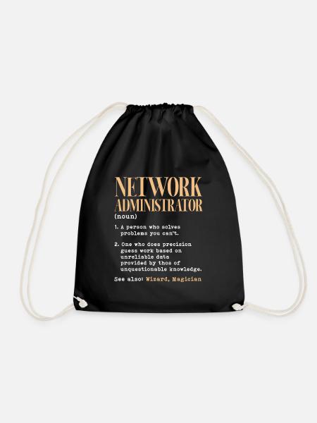 Network administrator Definition - Turnbeutel - Schwarz
