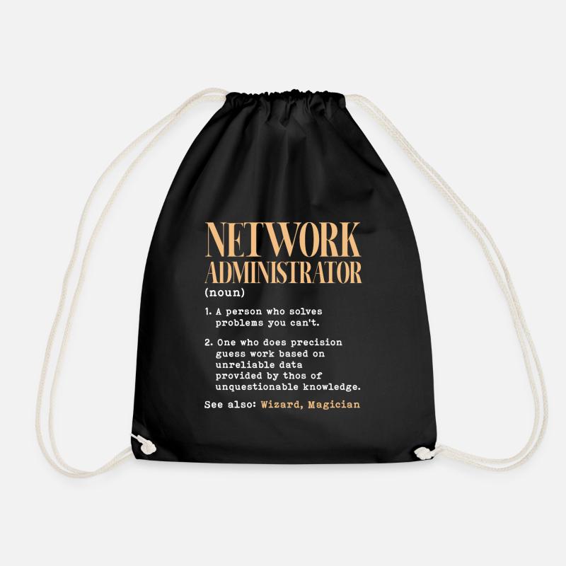 Network administrator Definition - Turnbeutel - Schwarz
