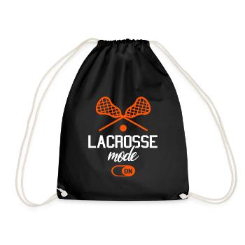 Lacrosse Mode On Lacrossespieler - Turnbeutel - Schwarz - Vorne