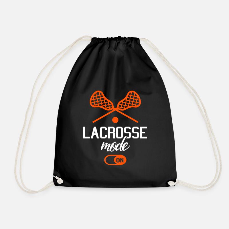Lacrosse Mode On Lacrossespieler - Turnbeutel - Schwarz