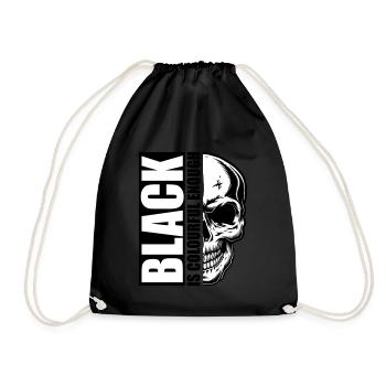 crâne assez coloré noir | Les couleurs peuvent être modifiées - Sac de sport léger - noir - Devant