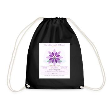Fleur de Lotus et Spirale de Fibonacci - Sac de sport léger - noir - Devant