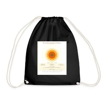Chrysantème et Spirale de Fibonacci - Sac de sport léger - noir - Devant