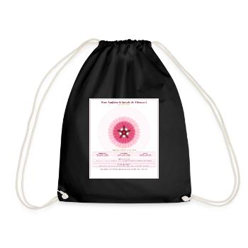 Rosace Fibonacci Rose Délicate - Sac de sport léger - noir - Devant