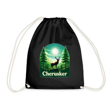 Cherusker – Stolz der Wälder - Turnbeutel - Schwarz - Vorne