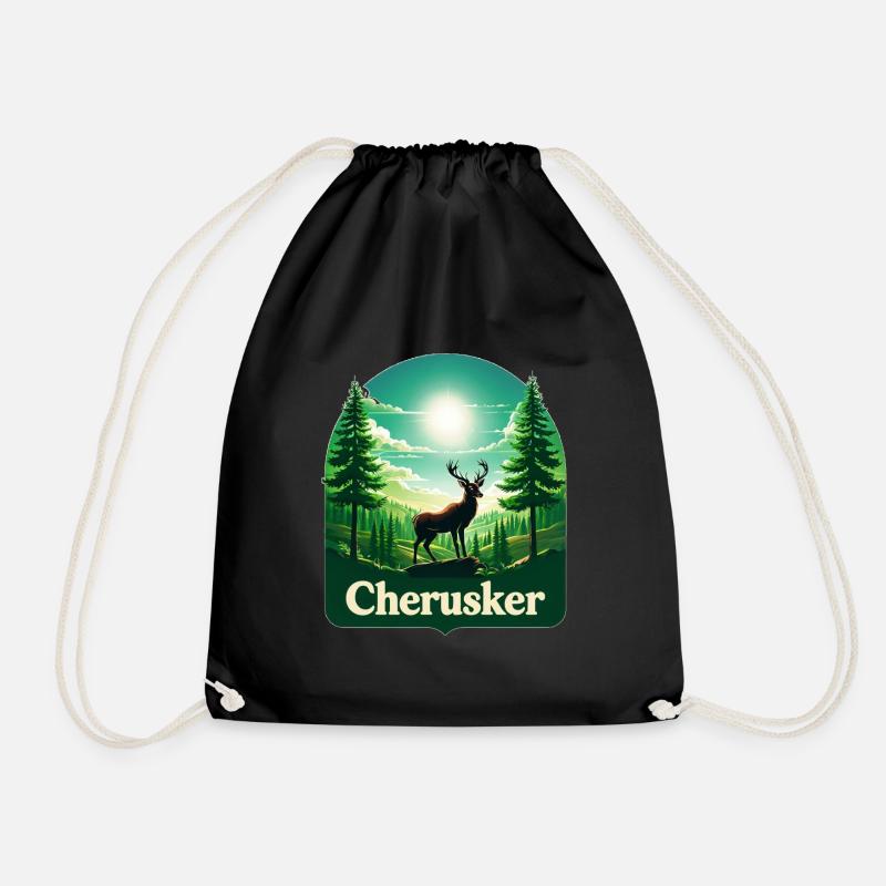 Cherusci – Pride of the Woods - Drawstring Bag - black