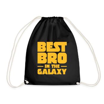 Best Bro In The Galaxy - Drawstring Bag - black - Front