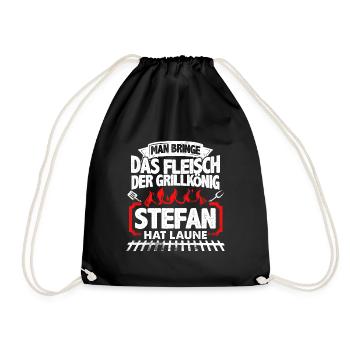 STEFAN - Grill - Turnbeutel - Schwarz - Vorne