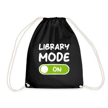 Book Books Funny Saying Gift Read Reader - Drawstring Bag - black - Front