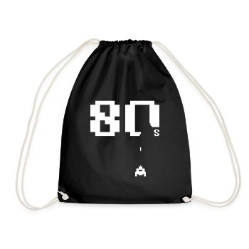 80's - Drawstring Bag - black - Front