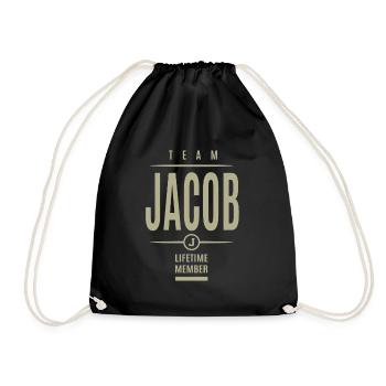 Team Jacob - Drawstring Bag - black - Front