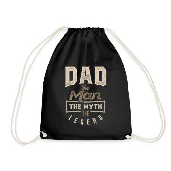 Papa Le Mythe La Légende - Sac de sport léger - noir - Devant