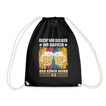 Reicht mir das Bier ihr Narren, der 60. Geburtstag - Sac de sport léger - noir - Devant