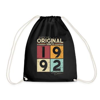 Original 1992 vintage birthday gift - Drawstring Bag - black - Front