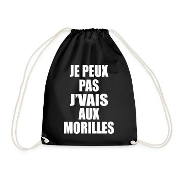 J’peux pas j’vais aux morilles - Sac de sport léger - noir - Devant