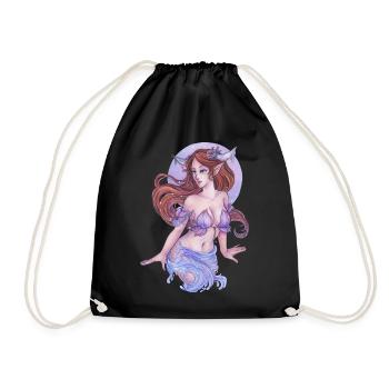 Coole Manga Elfe Geschenkidee für Mangafans - Turnbeutel - Schwarz - Vorne