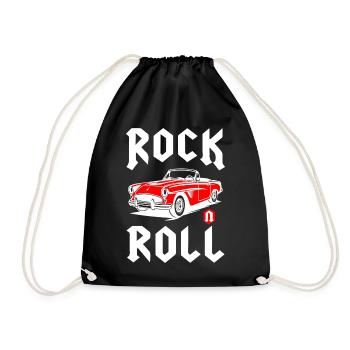 Rock And Roll Classic Car - Turnbeutel - Schwarz - Vorne