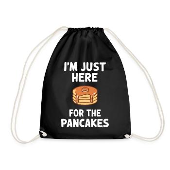Pancakes Breakfast Food Pancake - Drawstring Bag - black - Front