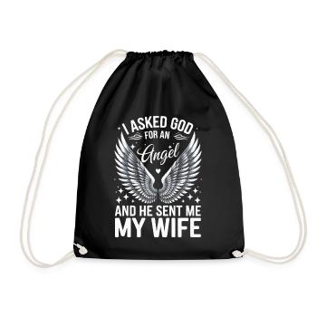 Femme Épouse Partenaire Famille Marié - Sac de sport léger - noir - Devant