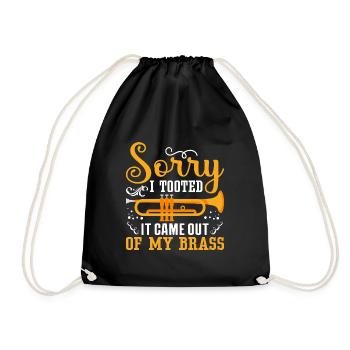 Désolé j’ai tooted drôle cuivre saxophoniste saxophone - Sac de sport léger - noir - Devant