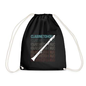 Clarinetoholic Funny Clarinet Player - Turnbeutel - Schwarz - Vorne