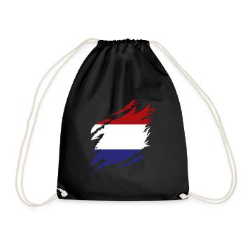Pays-Bas Drapeau Hollande Drapeau néerlandais - Sac de sport léger - noir - Devant