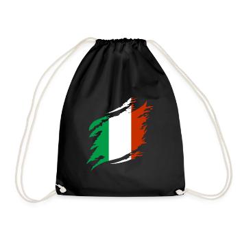 Italie Drapeau Vintage Drapeau Italien Occasion Look - Sac de sport léger - noir - Devant