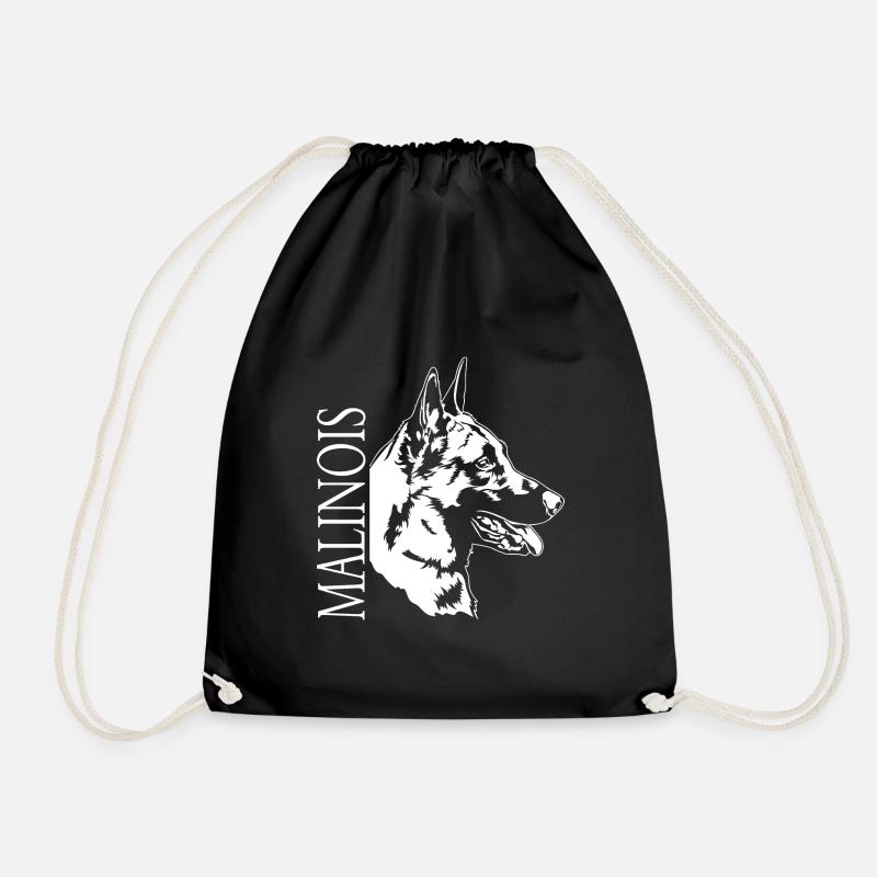 Malinois Portrait Hund Hunde Wilsigns - Turnbeutel - Schwarz