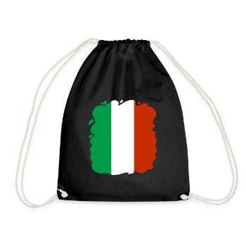 Drapeau de l’Italie Vintage Drapeau italien Look vieilli - Sac de sport léger - noir - Devant
