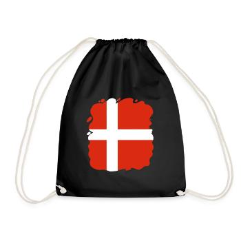 Dänemark Flagge Skandinavien Dänische Flagge Reise - Turnbeutel - Schwarz - Vorne