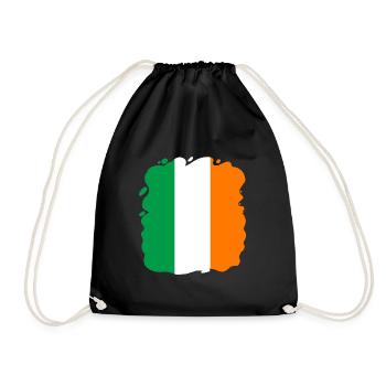 Ireland Flag Vintage Irish Flag Dublin - Drawstring Bag - black - Front