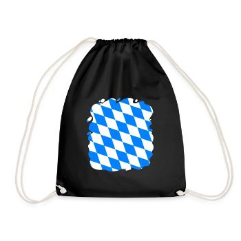 The Bavaria flag motif is the perfect gift for - Drawstring Bag - black - Front