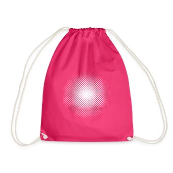 Optical illusion pattern circle geometry gift - Drawstring Bag - fuchsia - Front
