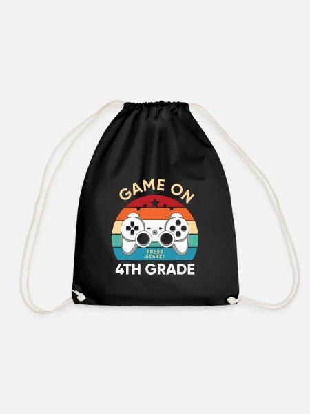 4. Klasse Game on Press start! für Schüler - Turnbeutel - Schwarz