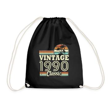 Vintage 1990 Classic, Cadeau D'anniversaire 33 Ans - Sac de sport léger - noir - Devant