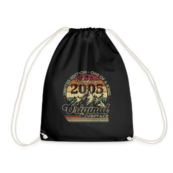 Original 2005 vintage anniversaire rétro 2005 - Sac de sport léger - noir - Devant