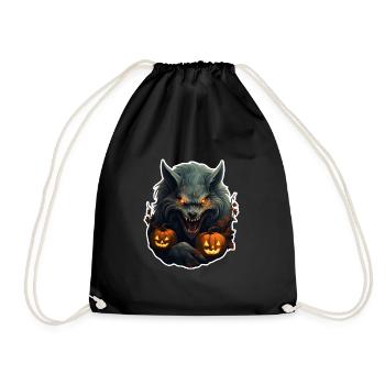 Loup-garou Halloween - Sac de sport léger - noir - Devant