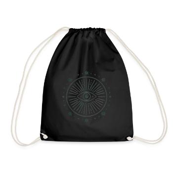 Inner Eye Radiance Graphic Badge - Drawstring Bag - black - Front