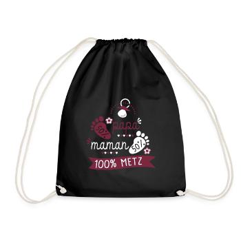 Metz Naissance bébé supporter club metz football - Sac de sport léger - noir - Devant