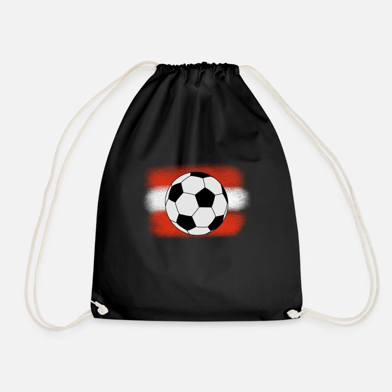 Austria Football - Drawstring Bag - black
