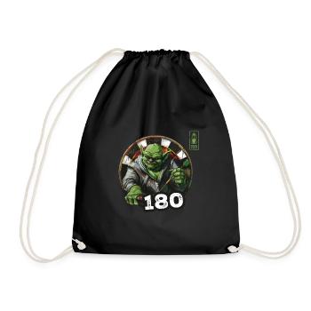 Darts 180 Green Game Champ Dart - Dart Team - Drawstring Bag - black - Front