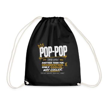 Pop-Pop Definition - Cool and Legendary Grandpa - Drawstring Bag - black - Front