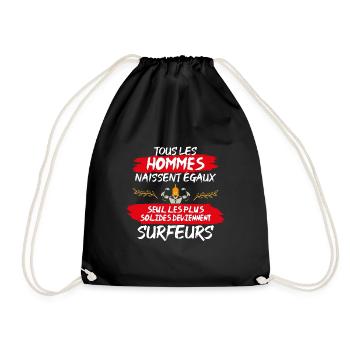 Les plus solides deviennent surfeurs - Sac de sport léger - noir - Devant