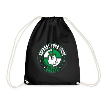 Ghosts - Drawstring Bag - black - Front